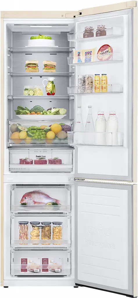 Холодильник с нижней морозильной камерой LG GA-B509MEQM бежевый (GA-B509MEQM) - фото 8