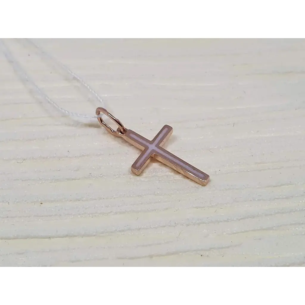 Золотий хрестик Харківська ювелірна фабрика з емаллю. 11589-МЕБЕЛ - фото 2