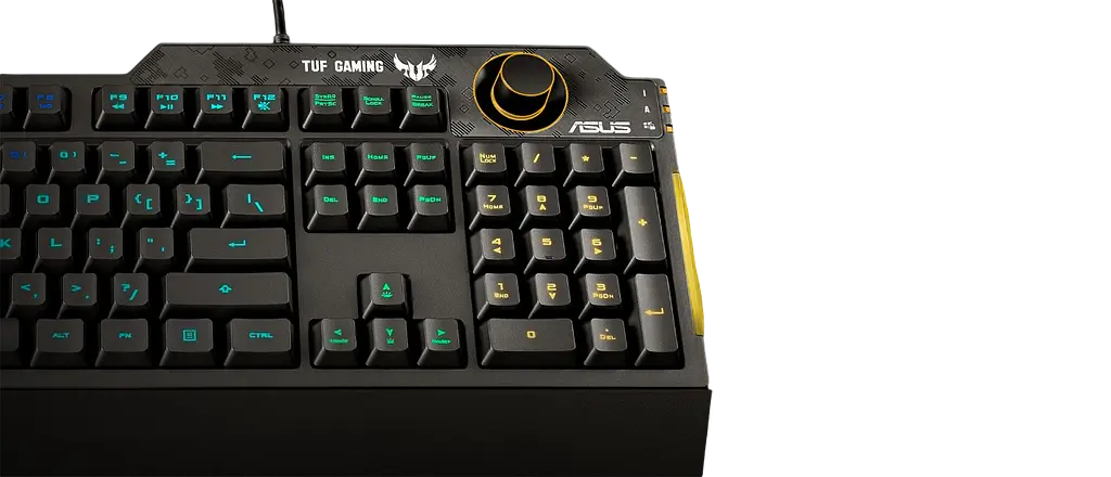 Клавіатура Asus TUF Gaming K1 USB UKR RGB Black (90MP01X0-BKMA00) - фото 3