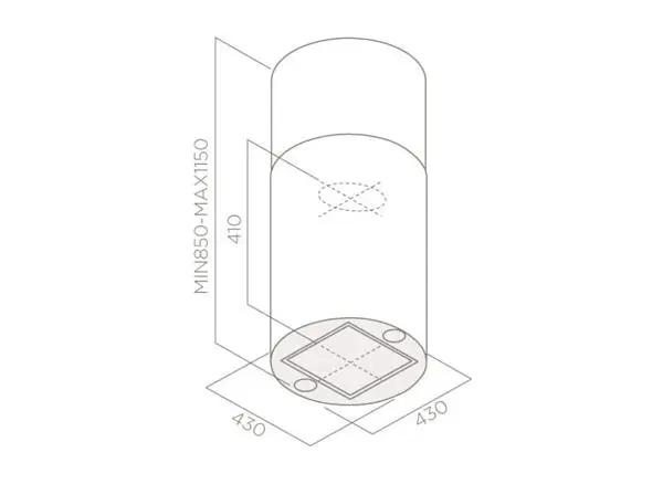 Витяжка Elica TUBE PRO ISLAND IX/A/43 - фото 3