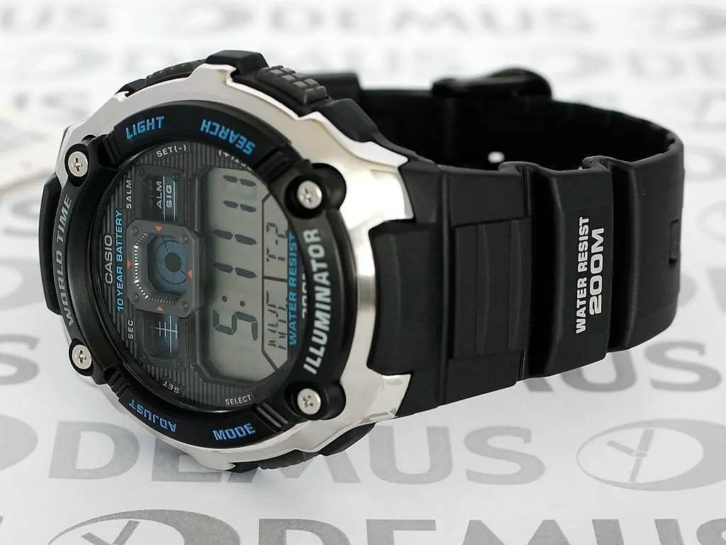Чоловічі наручні годинники електронні стильні Японія оригінал Casio Collection AE-2000W-1AVEF - фото 3