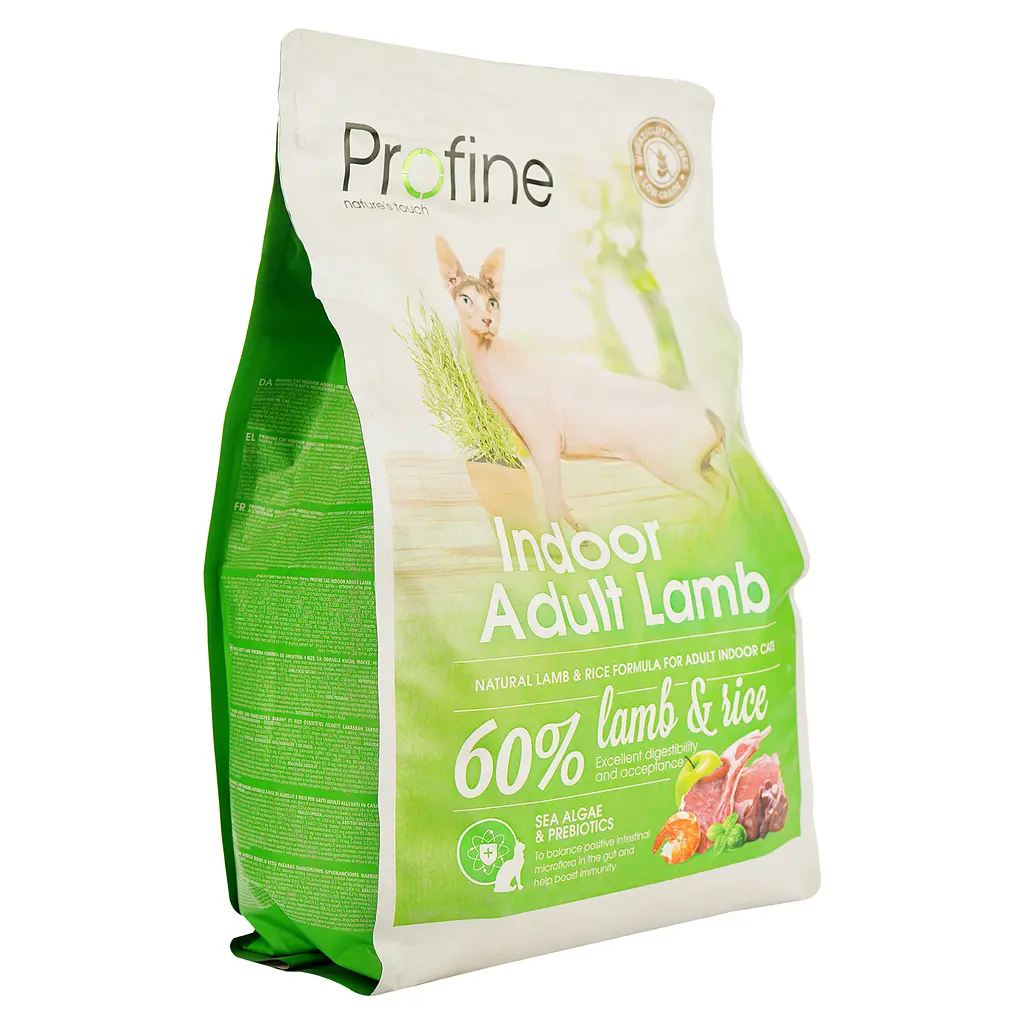 Сухий корм для виведення шерсті Profine Cat Indoor, з ягням і рисом, 2 кг - фото 3
