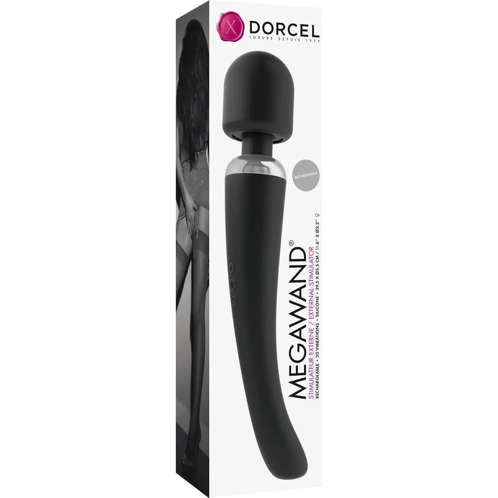 Вібратор Marc Dorcel Megawand Black (SO1403) [168724] - фото 4