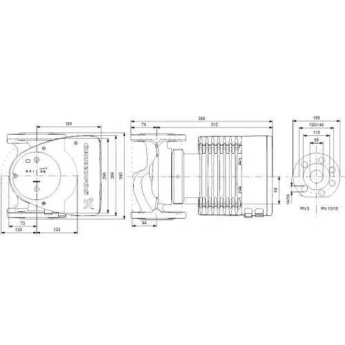Циркуляційний насос Grundfos Magna1 65-120 F 340 (99221374) - фото 3