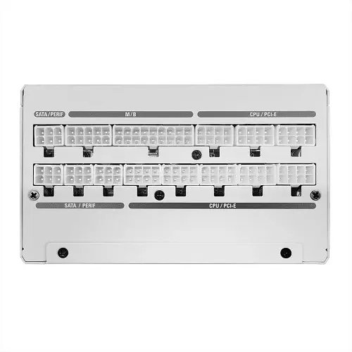 Блок питания 1300 Вт, Super Flower LEADEX VII XG, White, модульный, 80+ Gold, Active PFC, 14 см FDB, 4xMolex / 12xSATA / 1x16-pin / 4x6+2-pin / 2x4+4-pin / 1x20+4-pin, защита OVP/OCP/OPP/SCP/UVP/OTP/NLO/SIP, ATX3.1 (SF-1300F14XG(WH)) - фото 5