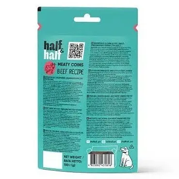 Ласощі для собак Half&Half у формі м'ясних монеток з яловичиною 100 г - фото 6