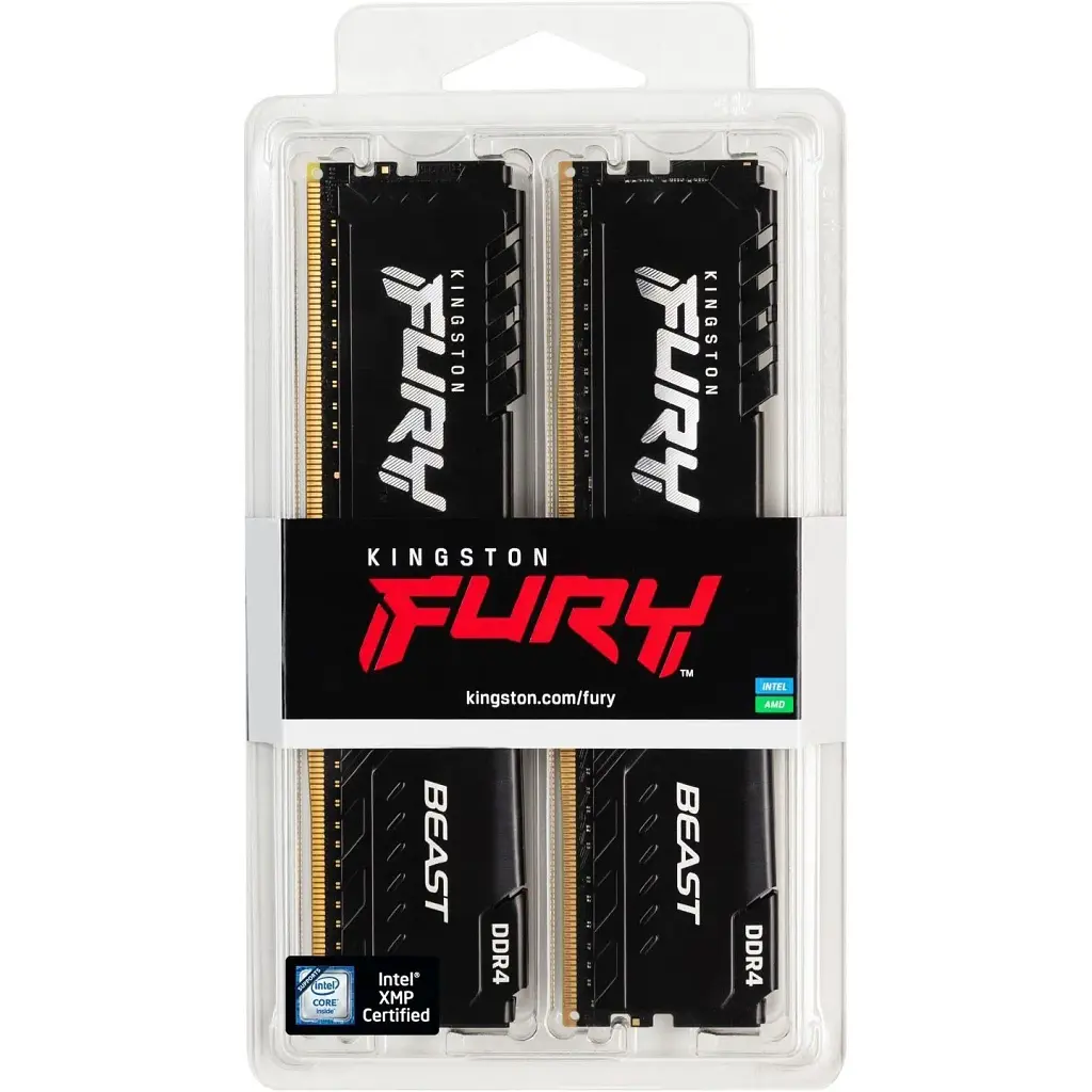 Модуль пам'яті DDR4 Kingston FURY Beast 2x16GB 3200 MHz Black (KF432C16BB1K2/32WP) [147840] - фото 2