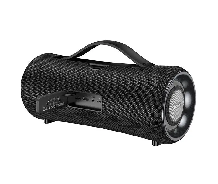 Колонка портативная Hoco HA10 Oleada с LED-подсветкой черная - фото 3