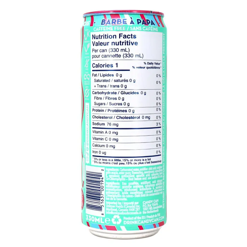 Напій Candy Can Sparkling Cotton Candy Zero Sugar 330 мл - фото 2