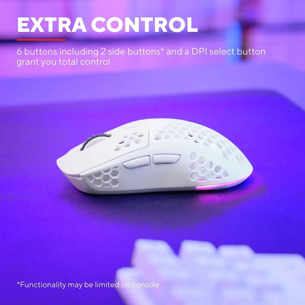 Миша Trust GXT 929 Helox Wireless/USB White (25390) [143050] - фото 9