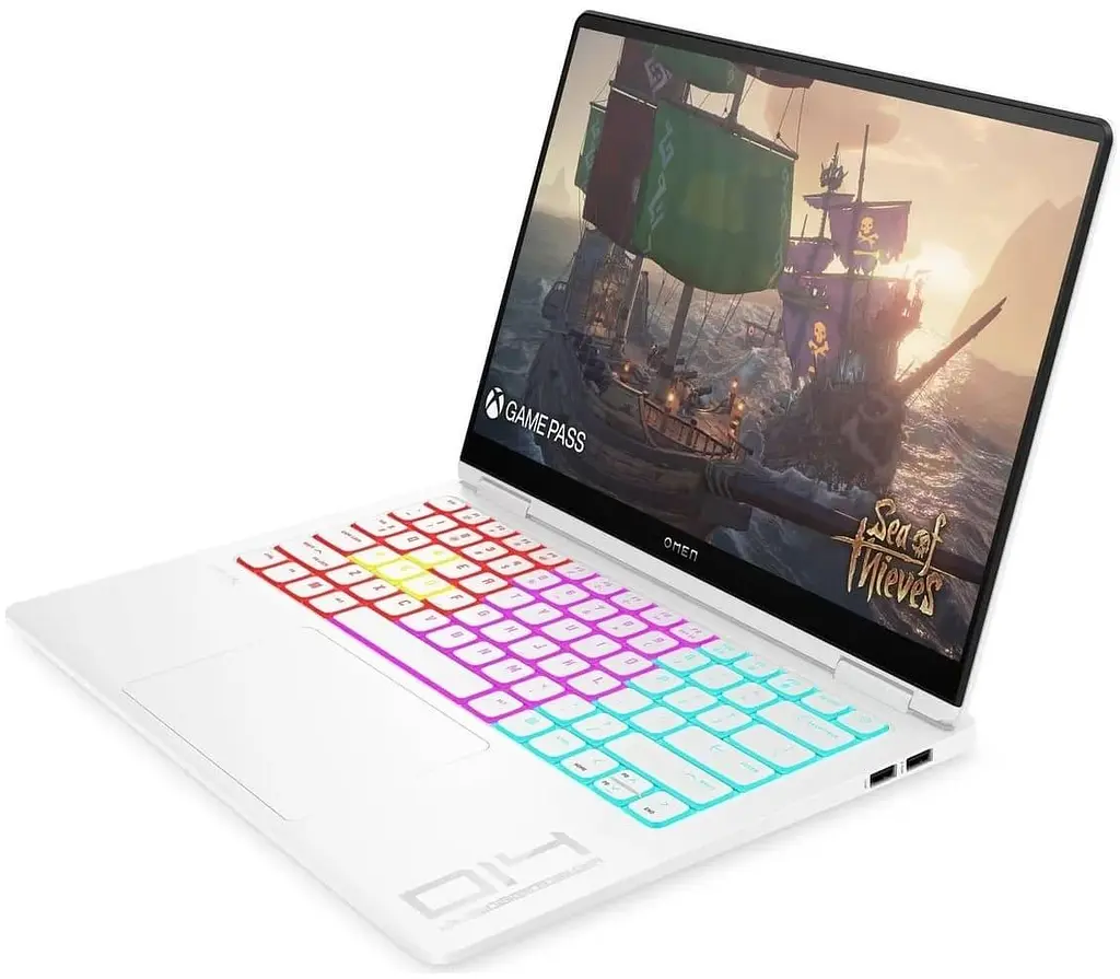 Ноутбук HP 14 OMEN Gaming 14-fb0022ua 14"2.8K OLED,400n/Ultra7-155H(4.8)/16Gb/SSD1Tb/GF RTX 4050,6GB /Підсв/DOS/White (A49ZSEA) - фото 2