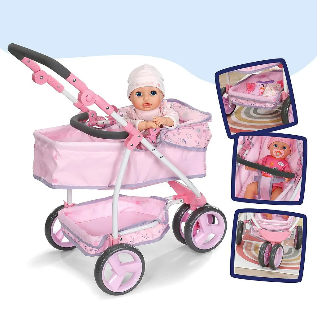 Триколісний візочок для ляльки Baby Born Квітковий стиль Делюкс (841082) - фото 3