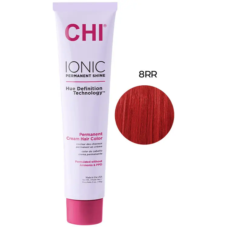 Крем-фарба для волосся CHI Ionic 8RR дуже світлий червоний професійна безаміачна 85 г - фото 2
