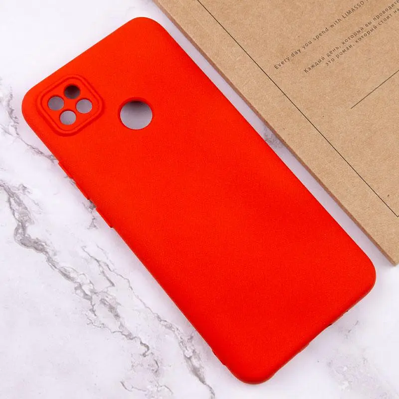 Чехол TPU GETMAN Liquid Silk Full Camera для Xiaomi Redmi 9C Красный / Red - фото 3