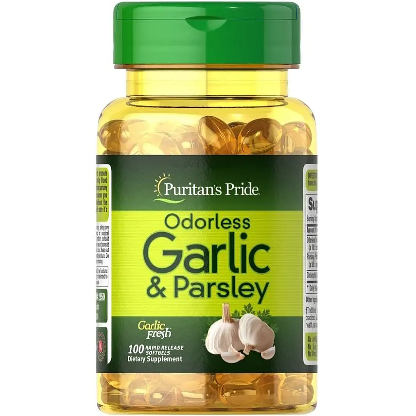 Натуральна добавка GNC Herbal Plus Odorless Garlic 500 mg 100 таблеток - фото 1