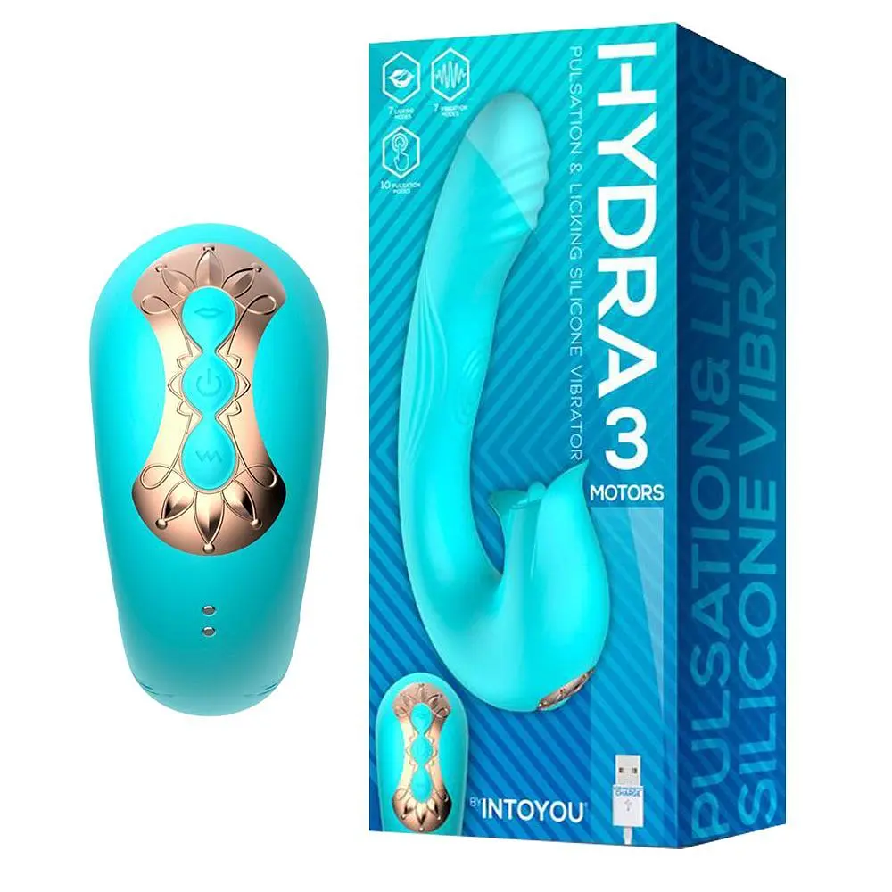 Вібратор-кролик IntoYou Hydra, 16,8 см (блакитний) - фото 3