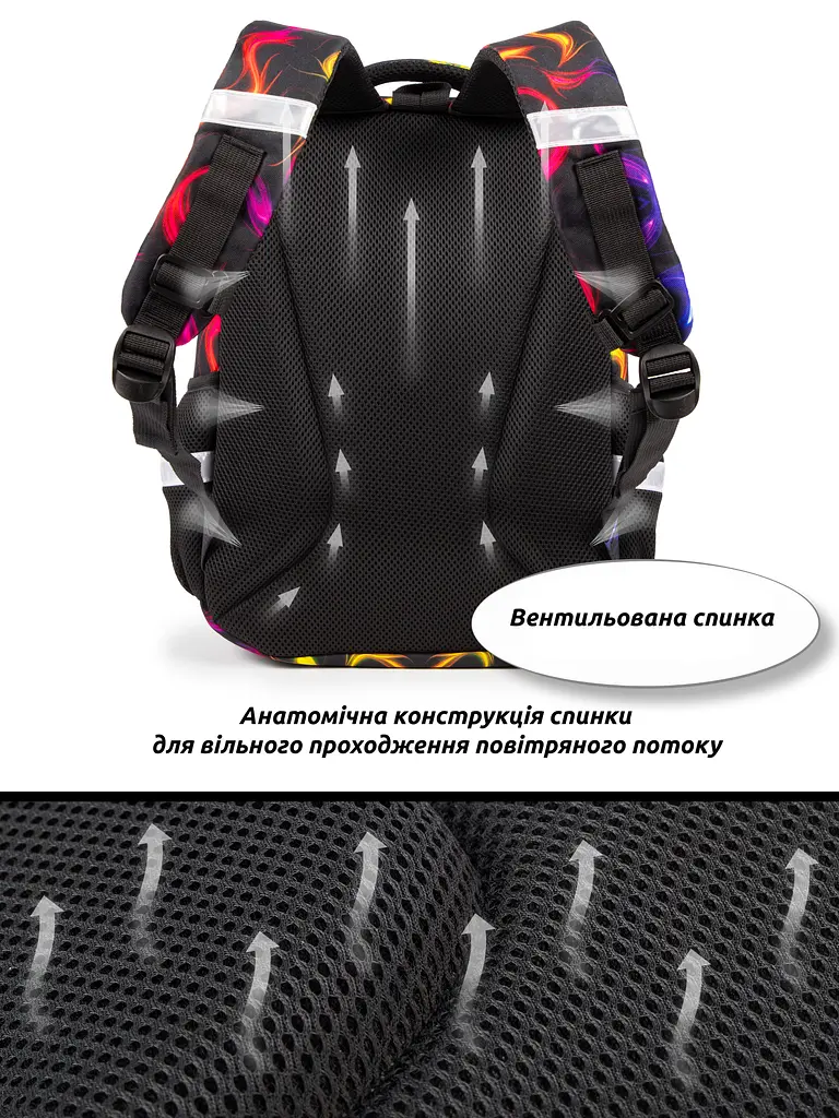Ортопедичний шкільний рюкзак 6 в 1 для дівчинки School Standard 38х30х18 см з Тигром в 1 клас (SET 170-68) - фото 8