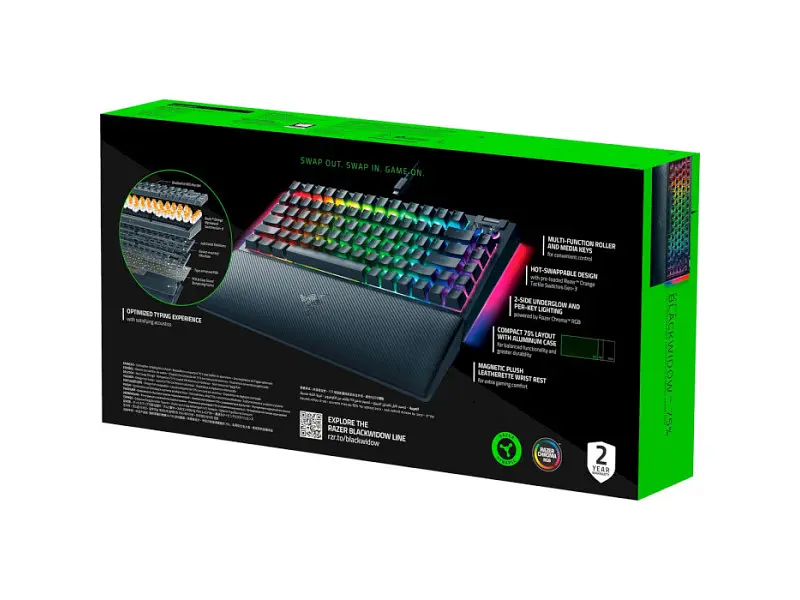 Клавіатура Razer BlackWidow V4 75% Black (RZ03-05000100-R3M1) - фото 11