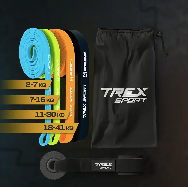 Набір резинок для фітнесу Trex Sport TX-004PB Power Band 4в1 2-41кг - фото 2