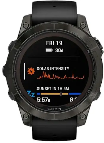 Смарт-годинник Garmin Fenix 7 Sapphire Solar Black DLC Titanium with Black Band (010-02540-34/35) - фото 2