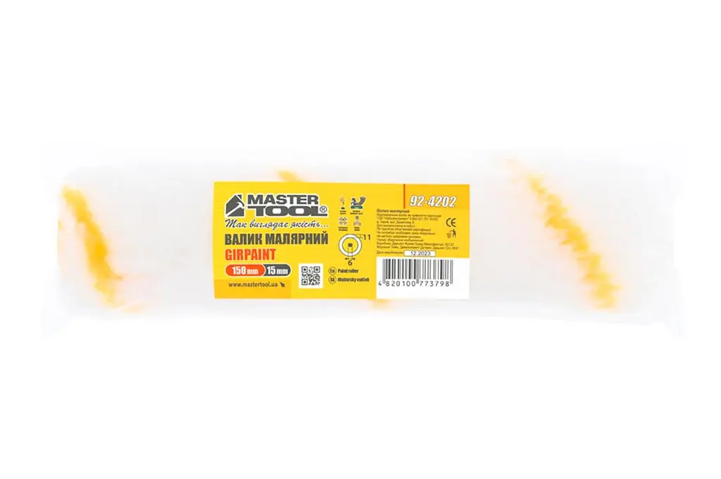 Валик малярський гірпаїнт Mastertool 6х15х150 мм (в упаковці 10 шт.) - фото 3