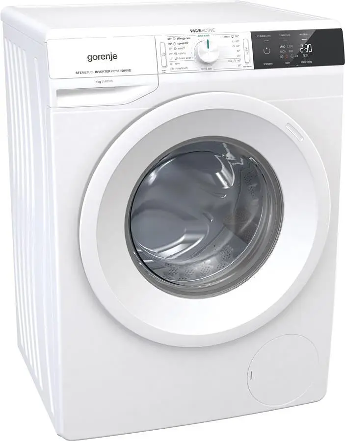 Стиральная машина Gorenje с фронтальной загрузкой WEI743, 7кг, 1400, A+++, глубина 55см, Дисплей, Белый (WEI743) - фото 2
