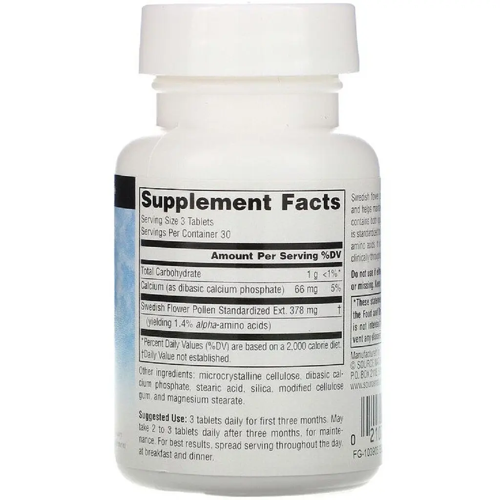 Комплекс для підтримки функції простати Source Naturals Swedish Flower Pollen 90 таблеток - фото 2