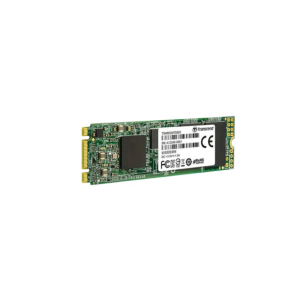 Твердотільний накопичувач M.2 480Gb, Transcend 820S, SATA3, 3D TLC, 530/480 MB/s (TS480GMTS820S) - фото 2