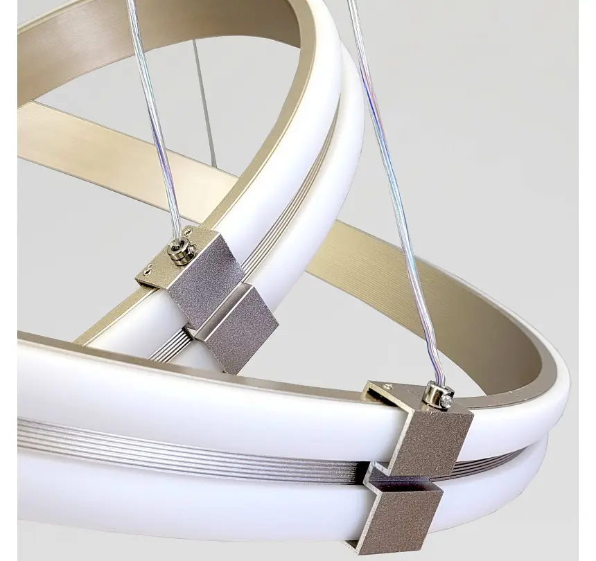 Сучасна LED люстра з двома кільцями MD78099/60+40CF Artlight у кольорі рожеве золото - фото 5