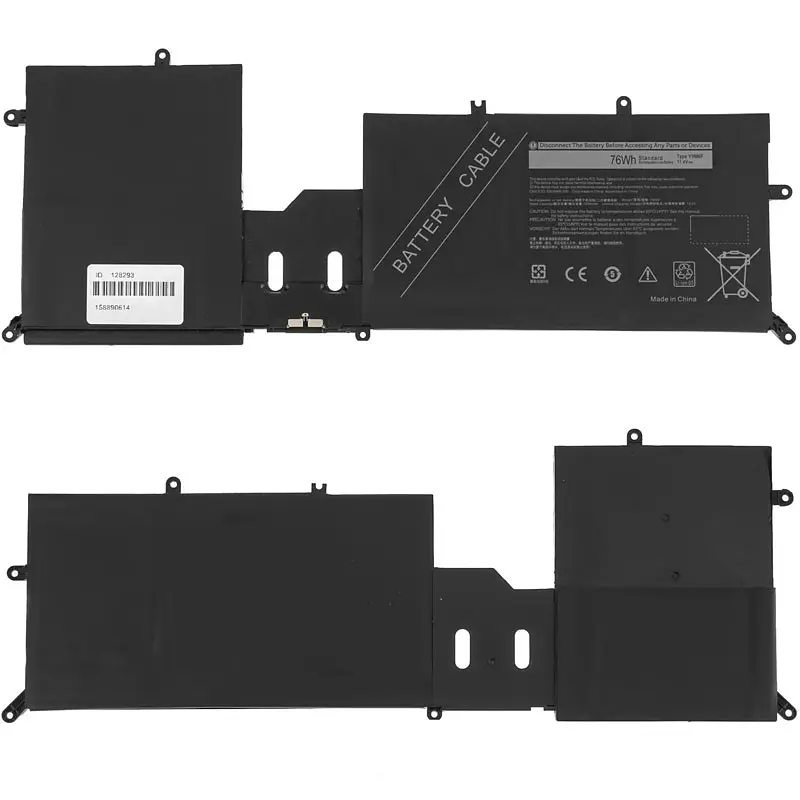 Батарея для ноутбука Dell Y9M6F (Alienware M15 R2 M17 R2) 11.4V 6334mAh 76Wh Чорний - фото 2