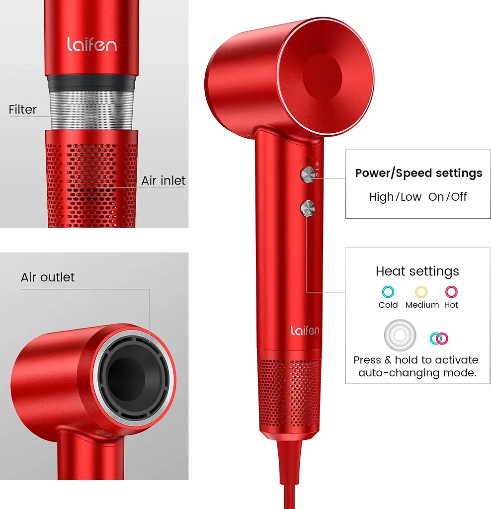 Фен Laifen Swift Special Ruby Red [83610] - фото 9