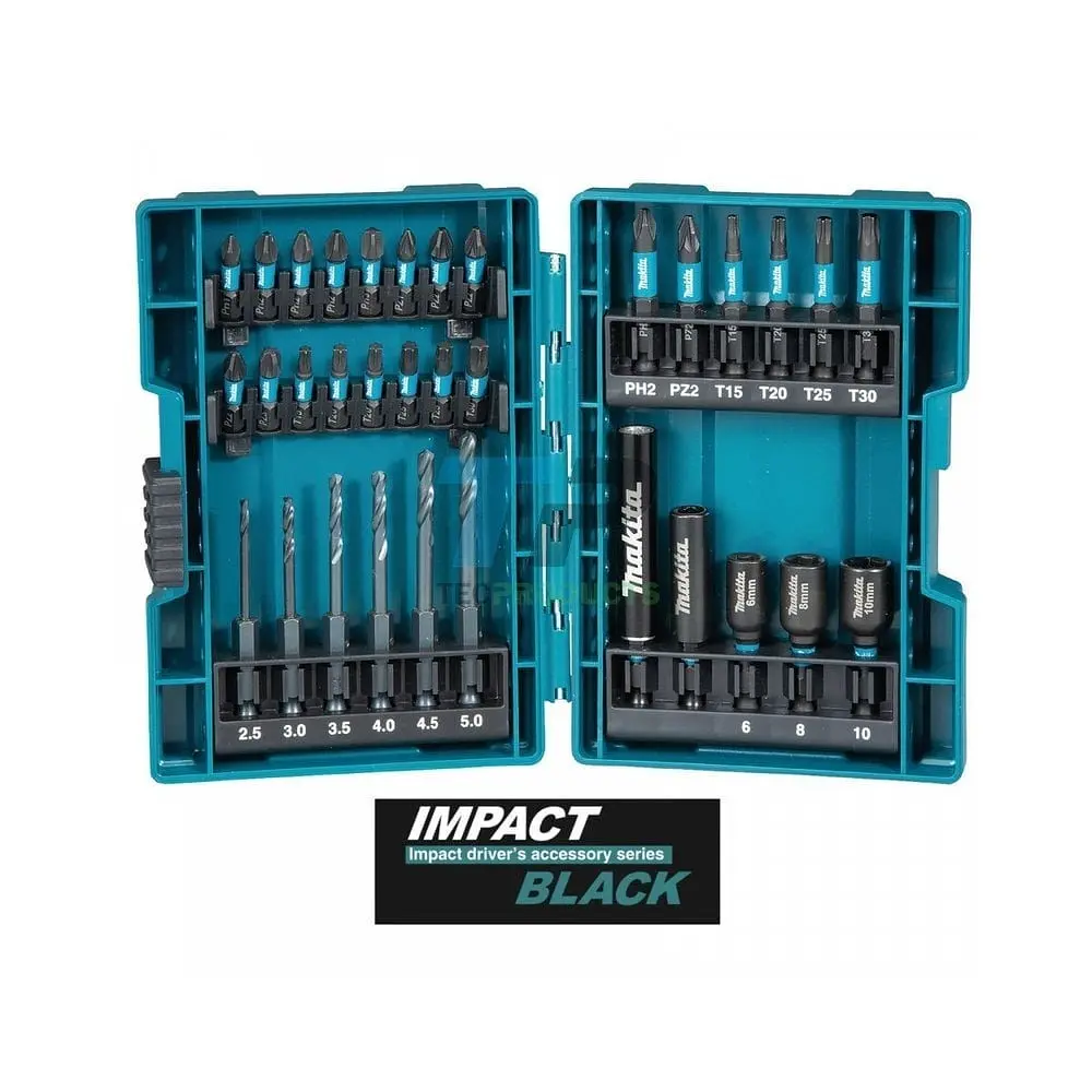 Набір біт та свердл (33 предметів) Makita Impact Black B-66896