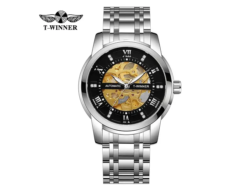 Чоловічий наручний годинник 8241 Silver-Black Forsining acs0031361 - фото 2