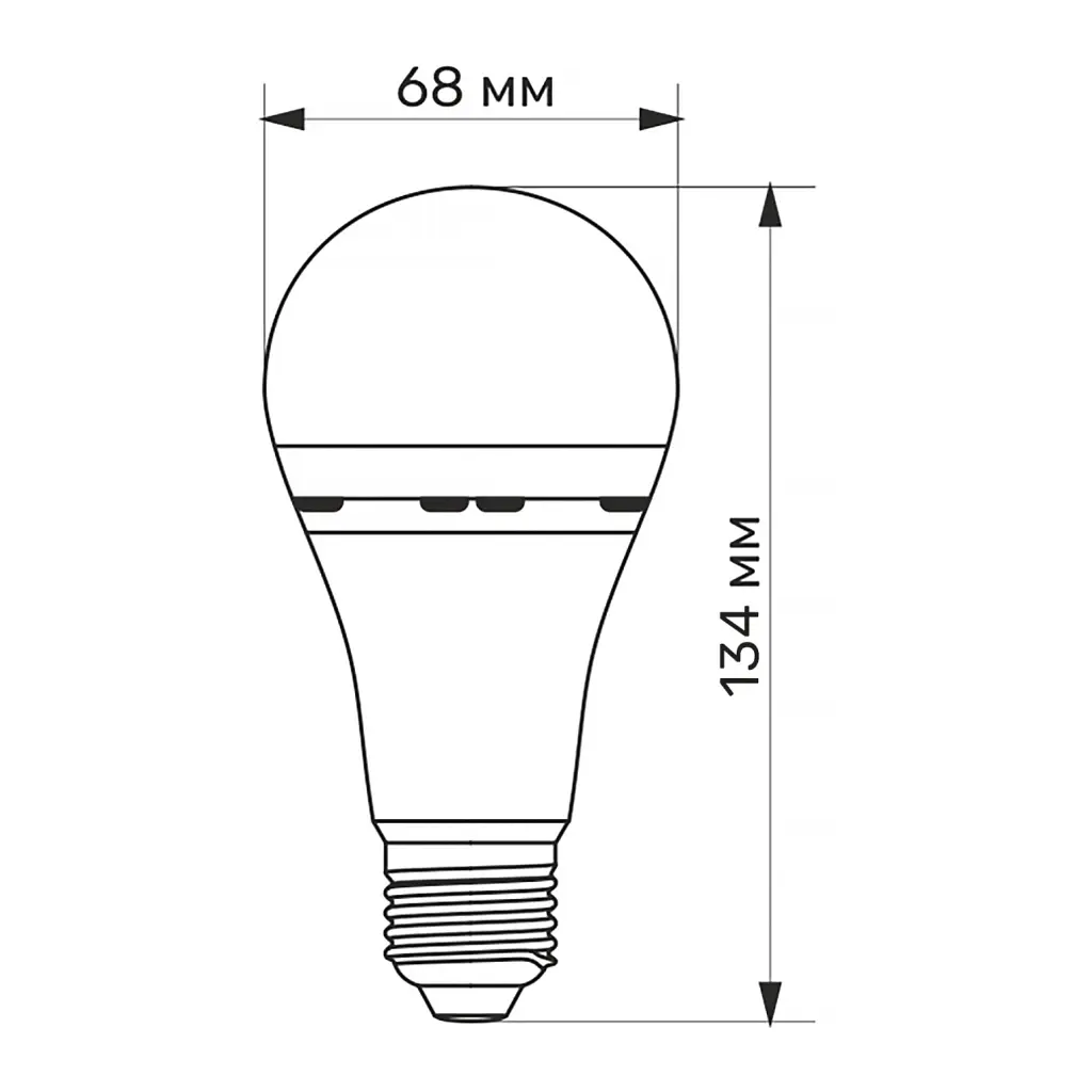 Лампочка TITANUM A68 9W E27 4000K 220V (TL-EMA68-09274) - фото 3