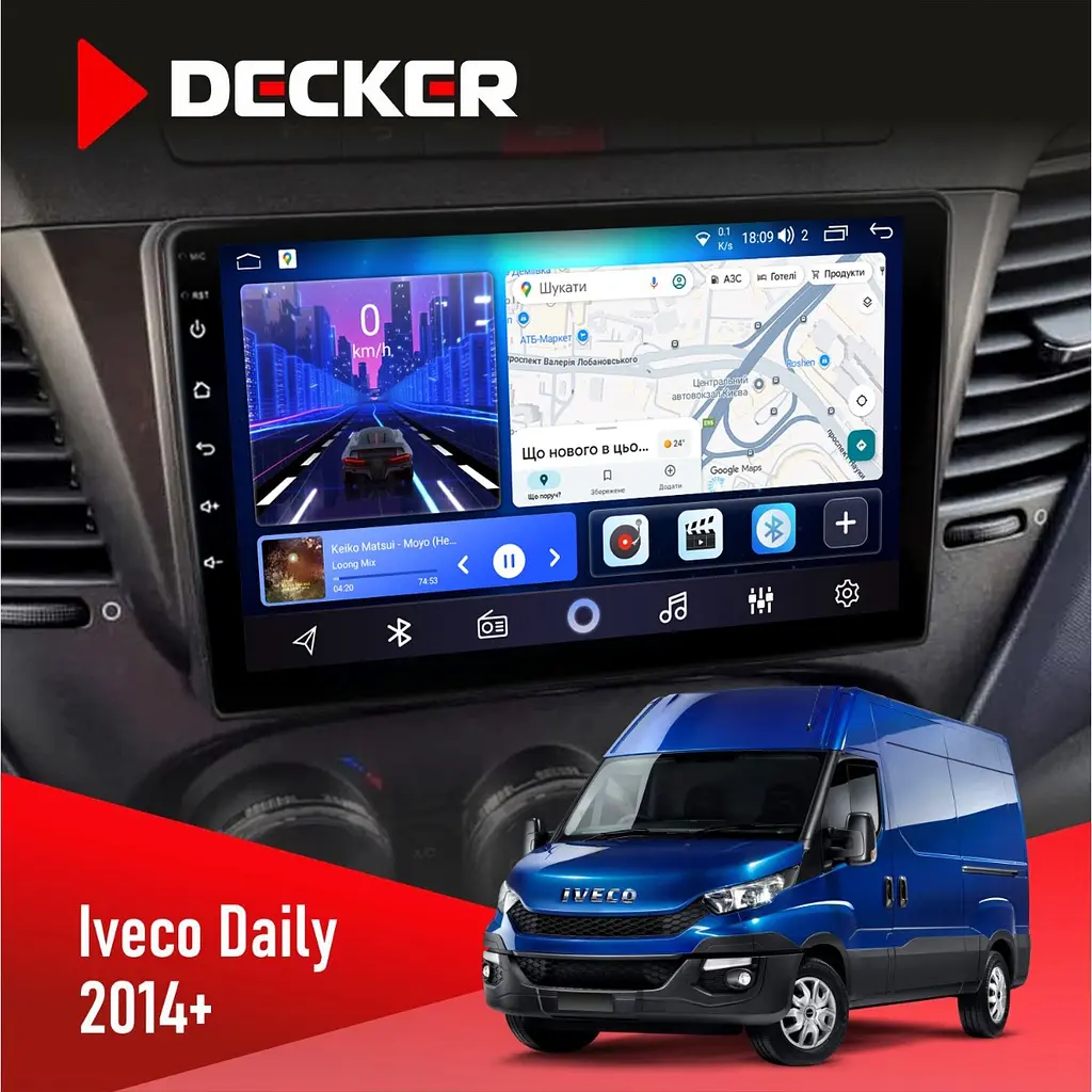Штатна магнітола Iveco Daily 2014+ Decker D9-006 4x64, 4G Decker (НФ-00007628)
