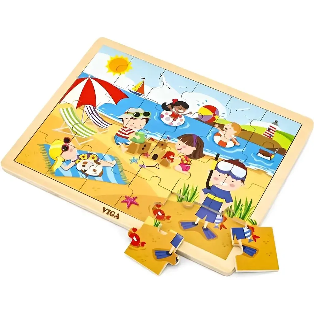 Деревянный пазл Viga Toys Времена года Лето 24 элемента (51270) - фото 2