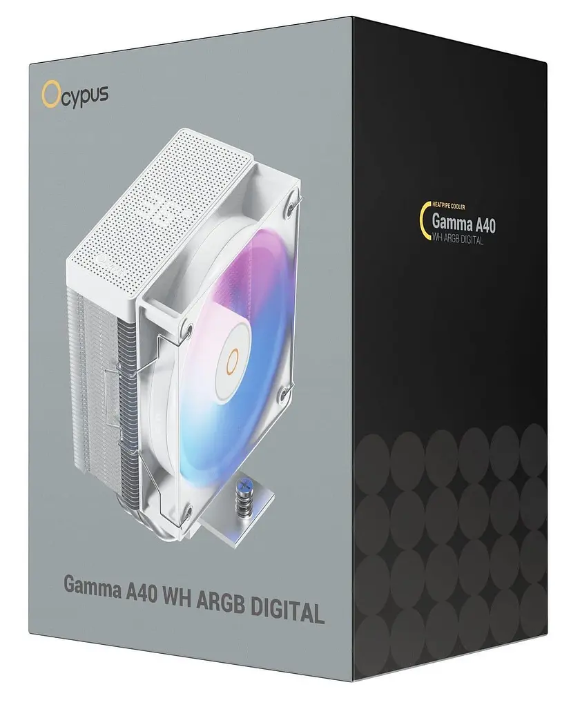 Кулер для процесора Ocypus GAMMA A40 WH ARGB DIGITAL (GAMMA-A40-WH1NAWD00X-GL) - фото 8