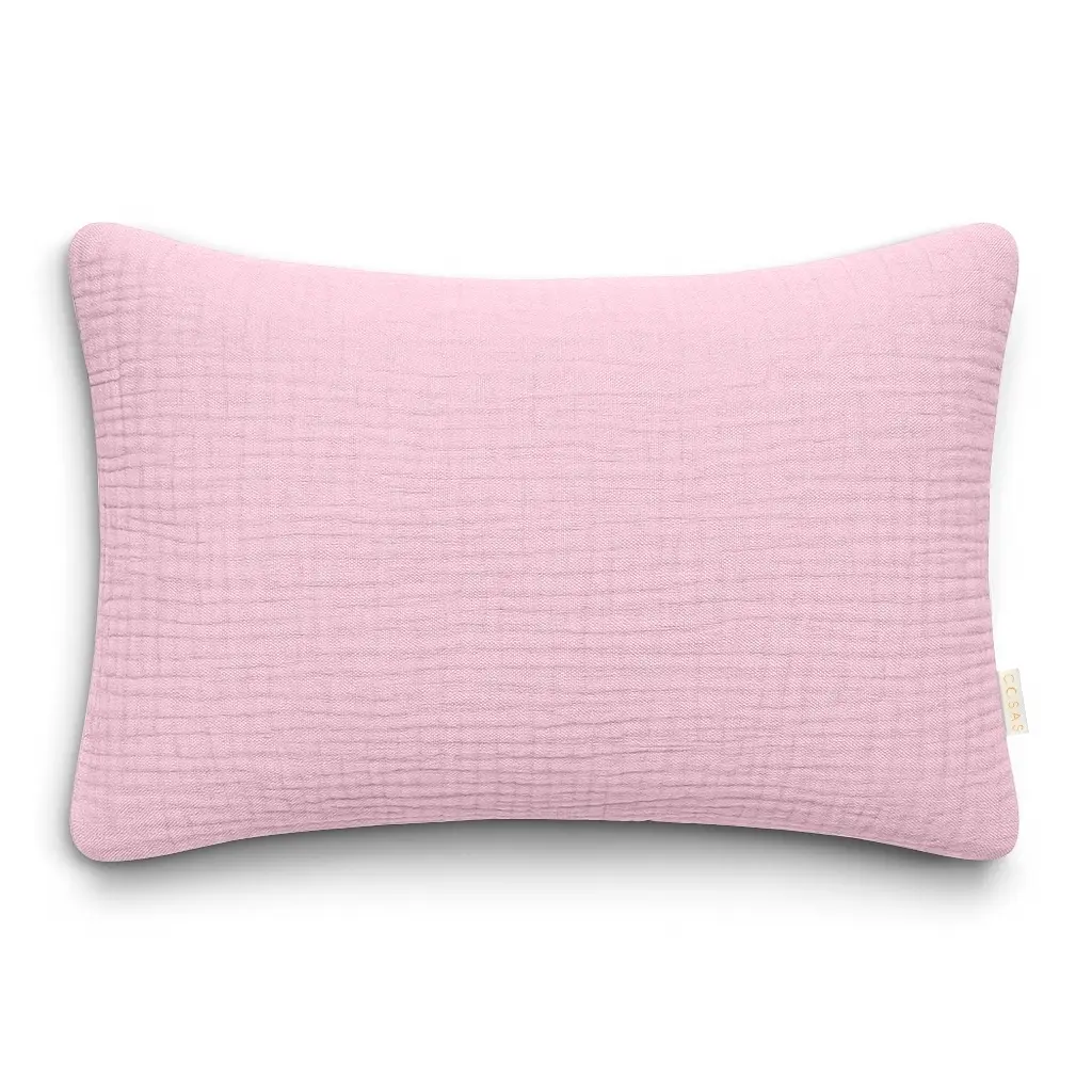 Комплект постільної білизни Cosas двоспальний без простирадла муслін BABY BLUSH 180 x 220 см (Set_Muslin_009BabyBlush_180_2) - фото 6