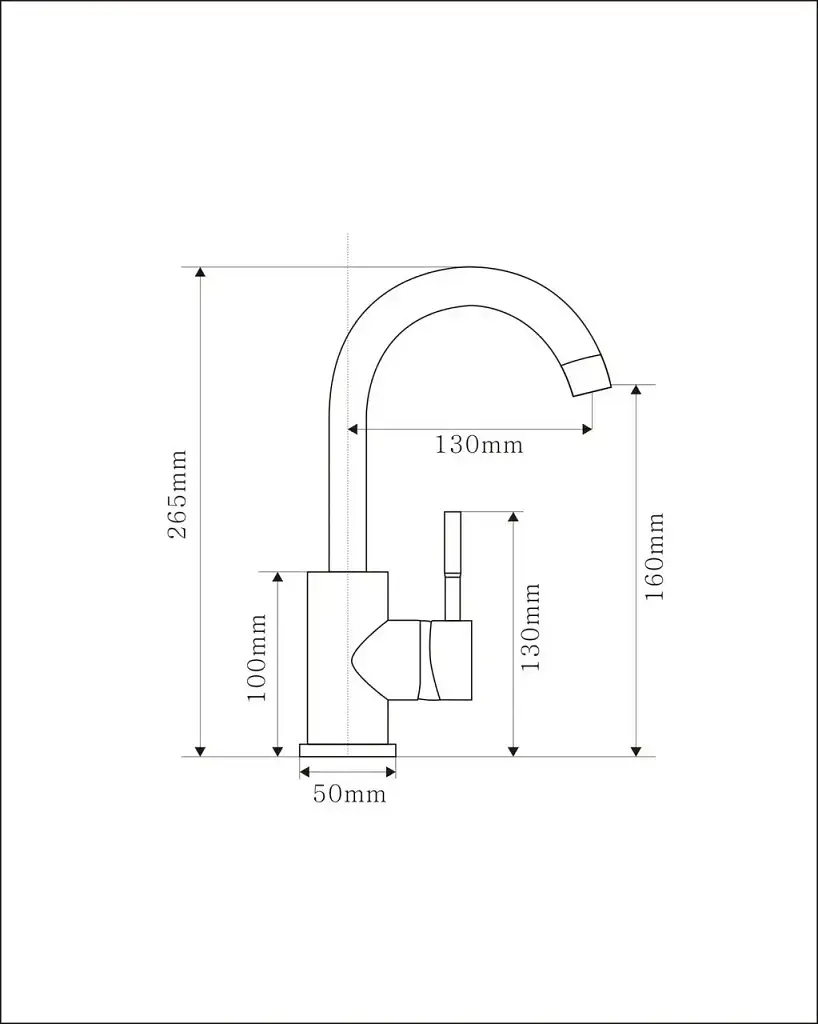 Смеситель кухонный Germece 8202 SK однорычажный поворотный из нержавеющей стали серебристый (SP000013130) - фото 5