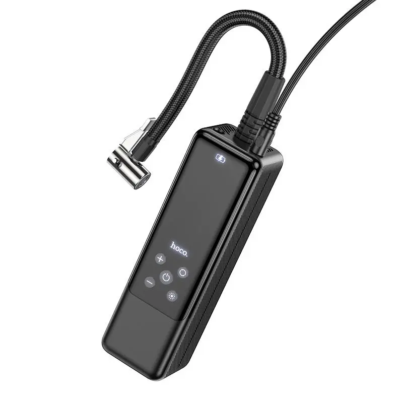 Автомобільний насос Hoco ZP5 May smart air pump Black - фото 3