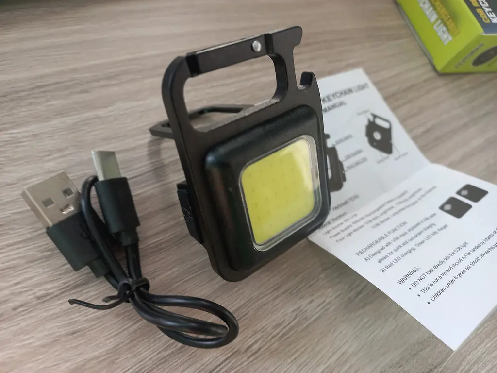 Ліхтарик карабін Rechargeable Keychain Light акумуляторний юсб-с - фото 5