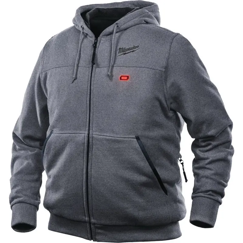 Куртка-худі з електропідігрівом акумуляторна MILWAUKEE, M12 HH GREY3-0 (XL), сіра