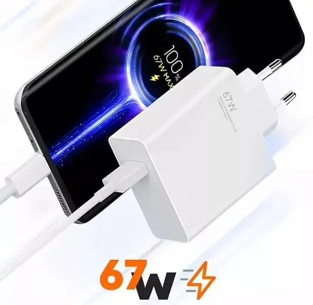 Адаптер USB з кабелем USB-TYPE C 67 W / Комплект заряджання для телефону USB + Type-C - фото 2
