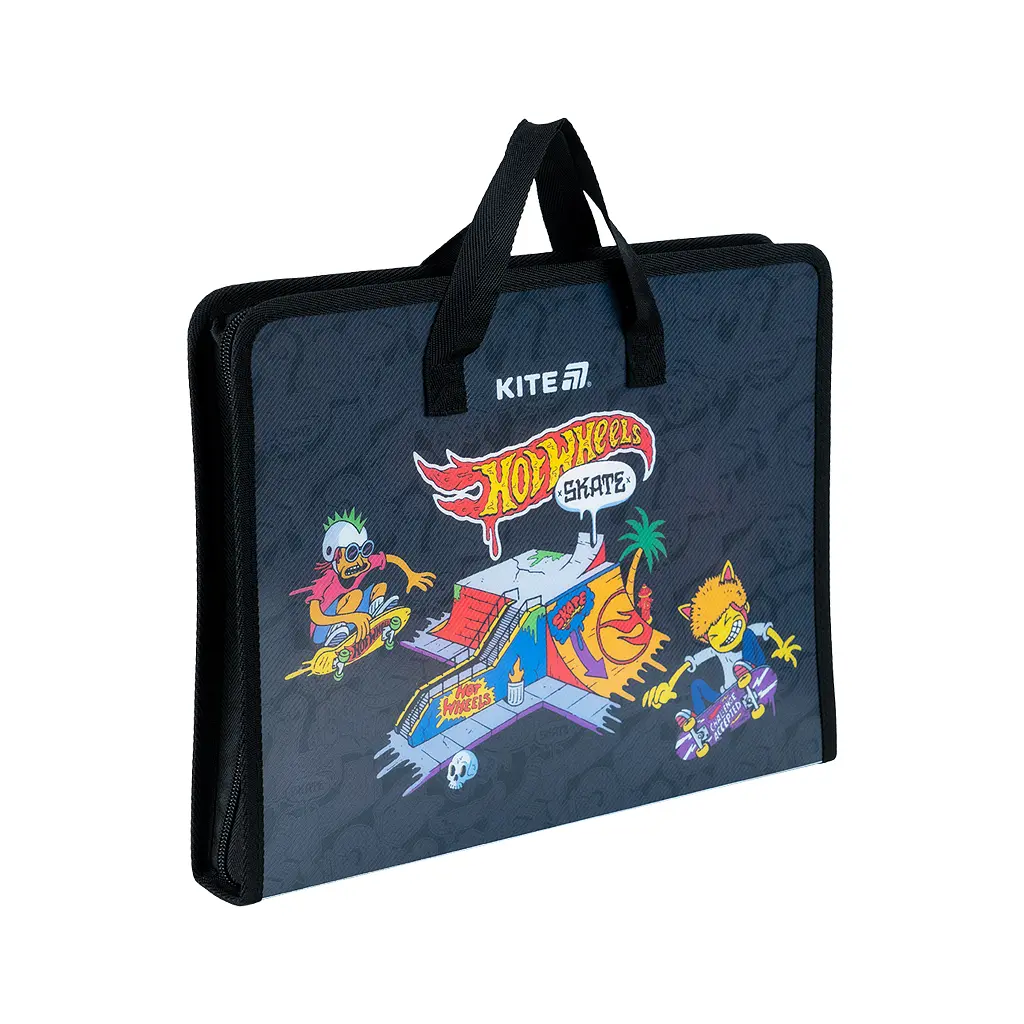 Папка - портфель Kite на блискавці A4 Hot Wheels, 1 відділення (HW25-202) - фото 2