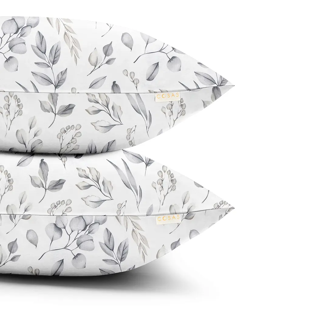 Набір наволочок Cosas Steppe flowers 50х70 см сірий (SetPillow_FoliageBeigeGrey_50х70) - фото 3