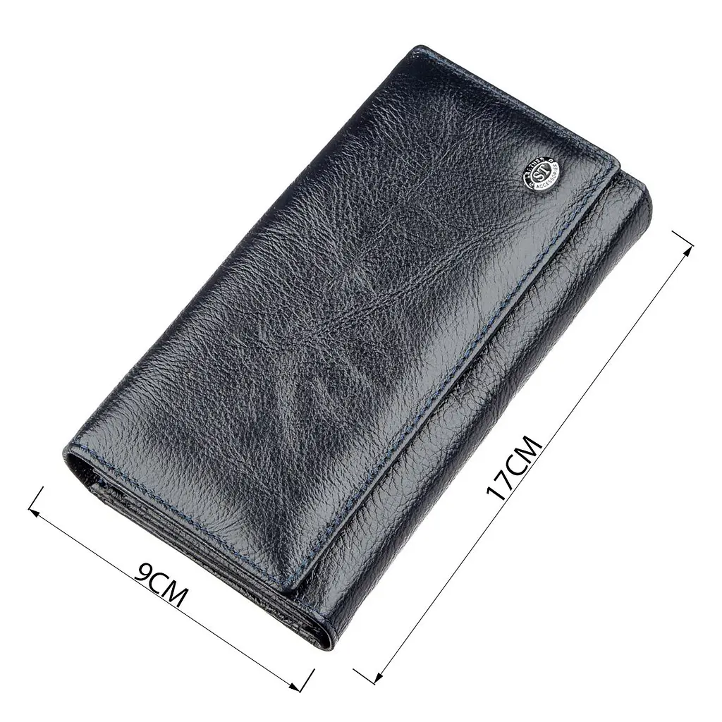 Гаманець-клатч із візитницею ST Leather 18880 сіро-синій - фото 7