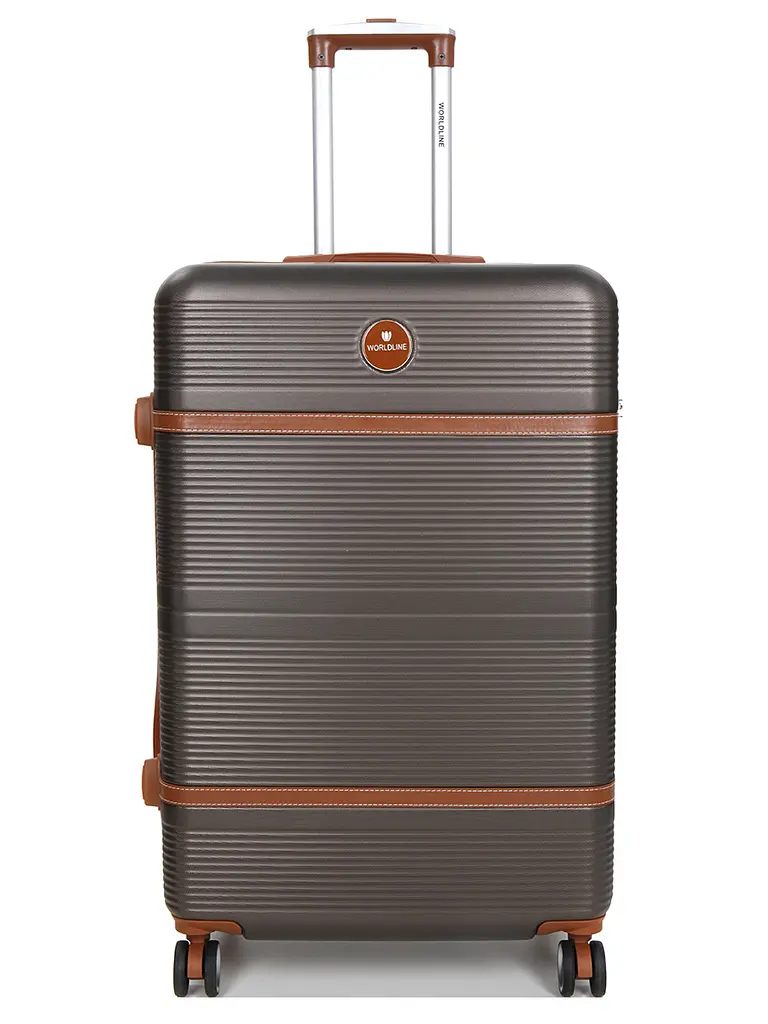 Валіза велика L ABS-пластик Worldline Airtex 629 76×52×30см 110л Коричнева - фото 2