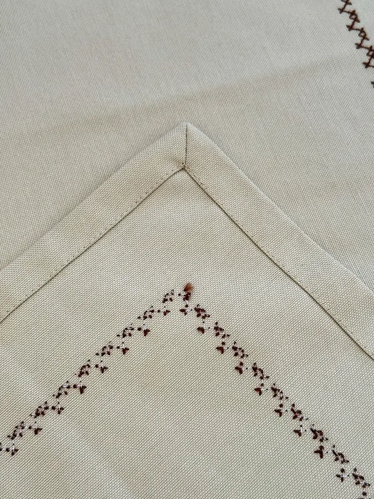 Ранер доріжка Ecotton 45x170 см для обіднього столу водовідштовхувальна в етно-стилі бежева (25258) - фото 6