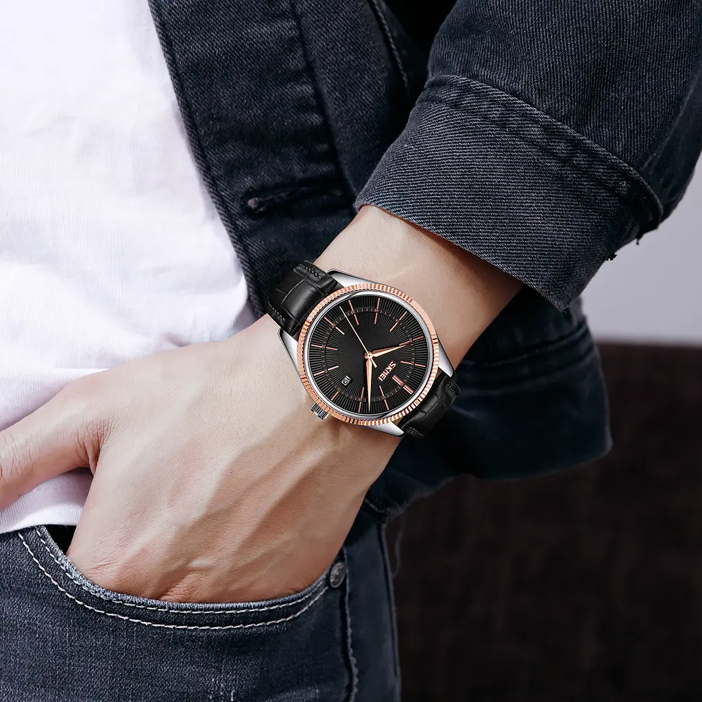 Наручний годинник чоловічий 9298TRGBK Rose-Gold Black Skmei acs0029784 - фото 3