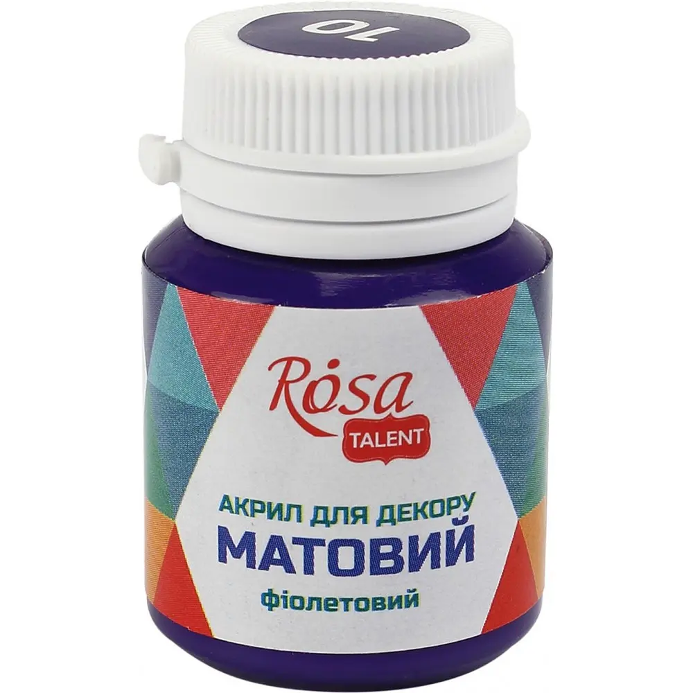 Акрил для декору Rosa Start 20мл матовий фіолетовий темний 20010/9122 - фото 2